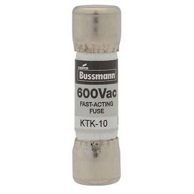 Eaton 2.5A F Melamine Cartridge Fuse, 10 x 38mm