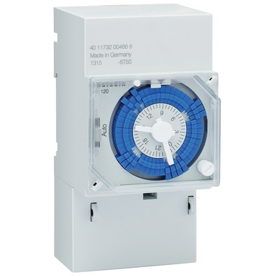 1 Channel Analogue DIN Rail Time Switch Measures Hours, 230 V