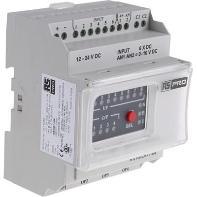RS PRO I/O Extension Module for Use with RS PRO Logic Modules, 12 → 24 V dc Supply, Digital, Relay Output,