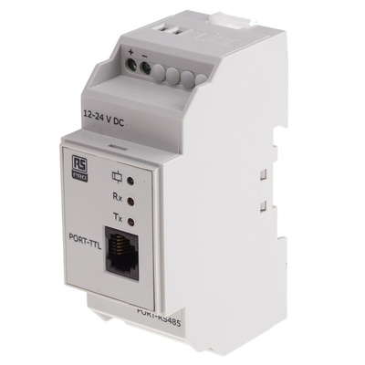 RS PRO Communication Module for Use with RS PRO Logic Modules, 12 → 24 V dc Supply, RS485 Protocol (D-), RS485