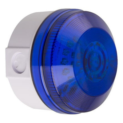 Moflash LED195 Series Blue Flashing Beacon, 35 → 85 V ac/dc, Surface Mount, Wall Mount, LED Bulb, IP65
