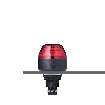 AUER Signal IBM Series Red Multiple Effect Beacon, 24 V ac/dc, Panel Mount, LED Bulb, IP65