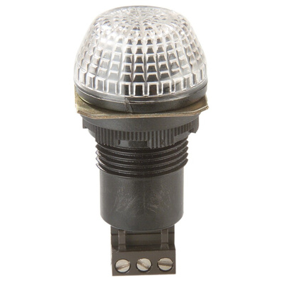 AUER Signal ITS Series Clear Steady Beacon, 24 V ac/dc, Panel Mount, LED Bulb, IP65