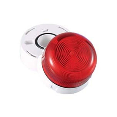 Klaxon Flashguard QBS Series Red Flashing Beacon, 110 V ac, Base Mount, LED Bulb, IP67