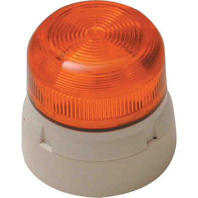 Klaxon Flashguard QBS Series Amber Flashing Beacon, 110 V ac, Base Mount, LED Bulb, IP67