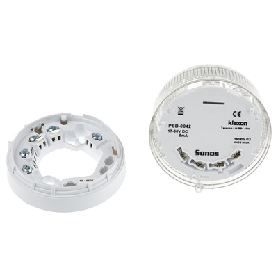 Klaxon Clear Beacon, 17 → 60 V dc, Base Mount, LED Bulb, IP21