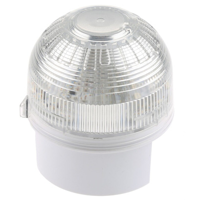 Klaxon Clear Beacon, 17 → 60 V dc, Base Mount, LED Bulb, IP65