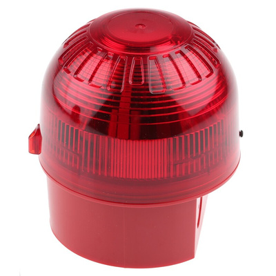 Klaxon Red Beacon, 10 → 60 V dc, Base Mount, Xenon Bulb, IP65