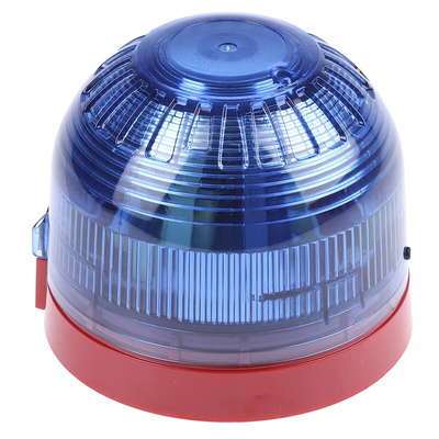 Klaxon Blue Beacon, 10 → 60 V dc, Base Mount, Xenon Bulb, IP21