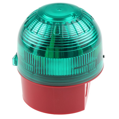Klaxon Green Beacon, 10 → 60 V dc, Base Mount, Xenon Bulb, IP65