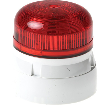 Klaxon Red Beacon, 12 V dc, 24 V dc, Base Mount, Xenon Bulb, IP65