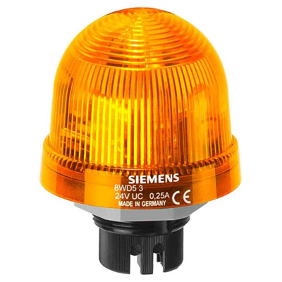 Siemens Yellow Rotating Beacon, 24 V ac/dc, Bayonet Mount, LED Bulb, IP65