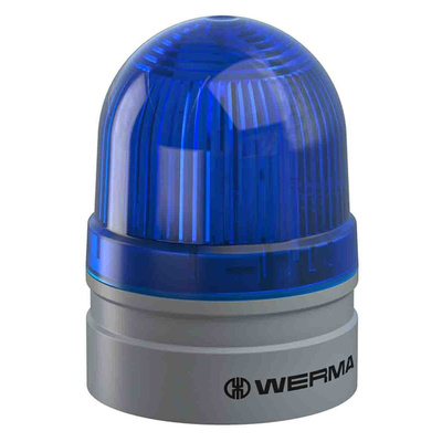 Werma EvoSIGNAL Mini Series Blue Blinking Beacon, 24 V, Base Mount, LED Bulb, IP66