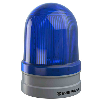 Werma EvoSIGNAL Maxi Series Blue Beacon, 12 V, 24 V, Base Mount, LED Bulb