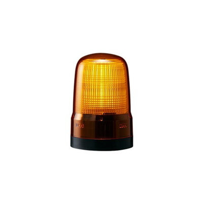 Patlite SL Series Amber Flashing Beacon, 100→ 240 VAC, Base Mount, LED Bulb, IP66