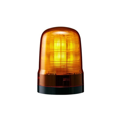 Patlite SF Series Amber Multiple Effect Beacon, 12→24 VDC, Base Mount, LED Bulb, IP66