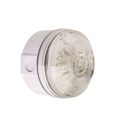 Moflash LED195 Series White Multiple Effect Beacon, 20 → 30 V, Box Mount, Wall Mount, LED Bulb, IP65