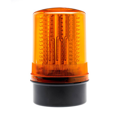 Moflash LED201 Series Amber Multiple Effect Beacon, 24 V dc, Box Mount, Surface Mount, LED Bulb, IP65