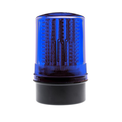 Moflash LED201 Series Blue Multiple Effect Beacon, 24 V, Box Mount, Surface Mount, LED Bulb, IP65