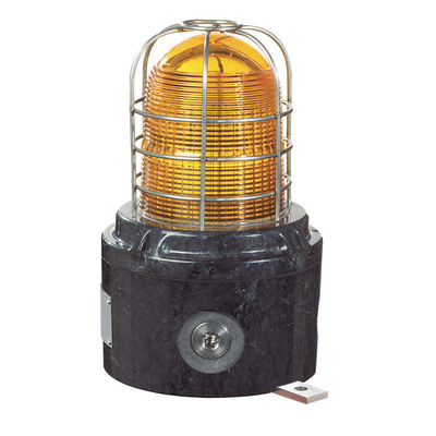 Eaton HAC XB15 Series Yellow Beacon, 24 V, Direct Mount with Backstrap, Xenon Bulb