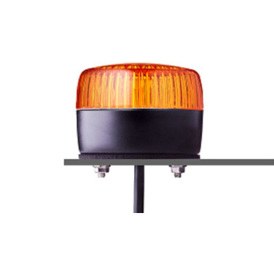 AUER Signal PFL Series Amber Multi Strobe Beacon, 24 V ac/dc, Base Mount, LED Bulb, IP67, IP69