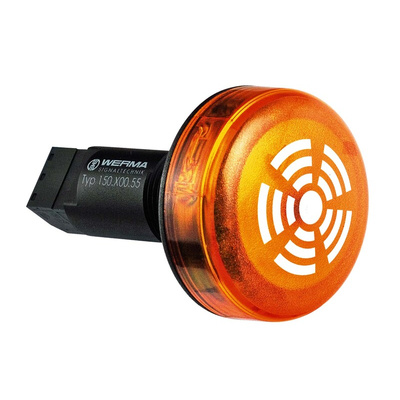 Werma 150 Series Yellow Continuous lighting Beacon, 115 V, Built-in Mounting, LED Bulb