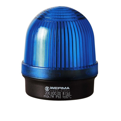Werma 200 Series Blue Continuous lighting Beacon, 12 → 230 V, Base Mount, Filament Bulb, IP65