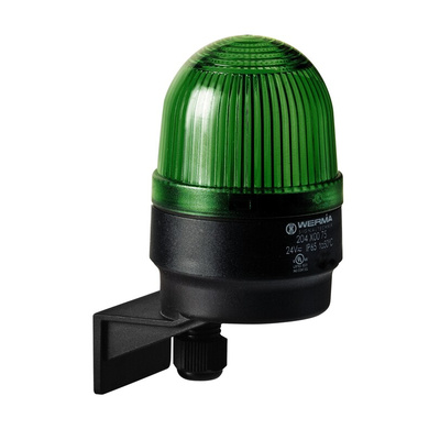 Werma 204 Series Green Continuous lighting Beacon, 115 V, Wall Mount, LED Bulb