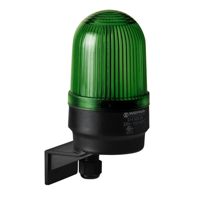 Werma 214 Series Green Continuous lighting Beacon, 115 V, Wall Mount, LED Bulb