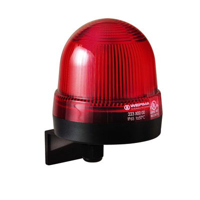 Werma 225 Series Red Flashing Beacon, 115 V, Wall Mount, Xenon Bulb