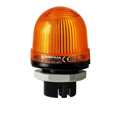 Werma 802 Series Yellow Flashing Beacon, 230 V, Built-in Mounting, Xenon Bulb