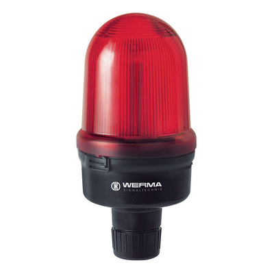 Werma 829 Series Red Continuous lighting Beacon, 230 V, Tube Mounting, LED Bulb
