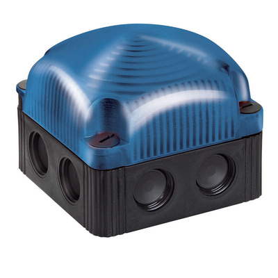 Werma 853 Series Blue EVS Beacon, 12 V, Base Mount/ Wall Mount, LED Bulb