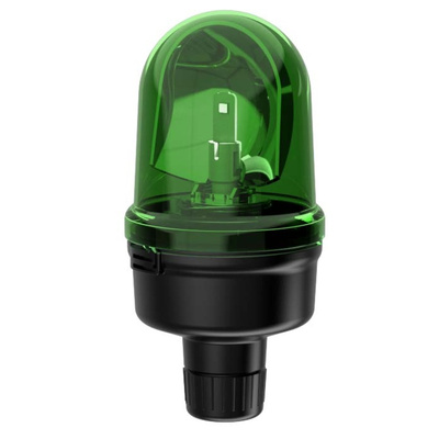 Werma 885 Series Green Rotating Beacon, 115 → 230 V, Base Mount, LED Bulb