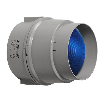 Werma 890 Series Blue Continuous lighting Beacon, 12 → 230 V, Base Mount/ Wall Mount, Filament Bulb