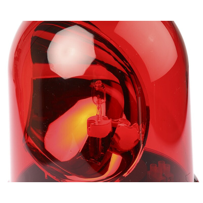 Werma BM 883 Series Red Rotating Beacon, 24 V ac/dc, Surface Mount, Xenon Bulb