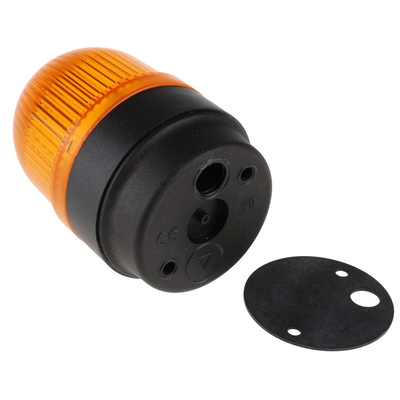 Werma BM 202 Series Yellow Flashing Beacon, 24 V dc, Wall Mount, Xenon Bulb, IP65