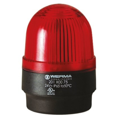 Werma EM 205 Series Red Flashing Beacon, 230 V ac, Wall Mount, Xenon Bulb, IP65