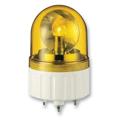 Schneider Electric XVR Series Amber Rotating Beacon, 24 V ac/dc, Base Mount, LED Bulb