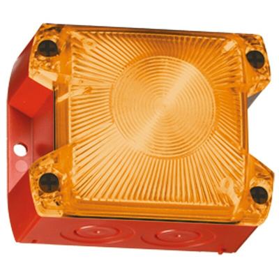 Pfannenberg PY X-S-05 Series Amber Flashing Beacon, 24 V dc, Panel Mount, Xenon Bulb