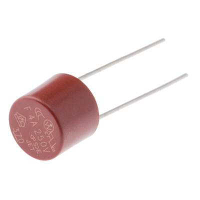 LittelfusePC Board Non Resettable Fuse, Radial 4A, 250V ac