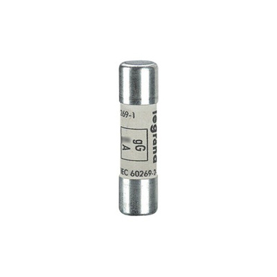 Legrand 4A Ceramic Cartridge Fuse, 10 x 38mm