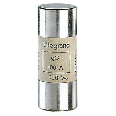 Legrand 100A Ceramic Cartridge Fuse, 22.2 x 58mm