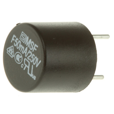 SchurterPC Board Non Resettable Fuse, Radial 50mA, 250V ac
