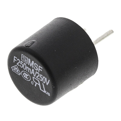 SchurterPC Board Non Resettable Fuse, Radial 250mA, 250V ac