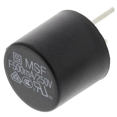SchurterPC Board Non Resettable Fuse, Radial 500mA, 250V ac