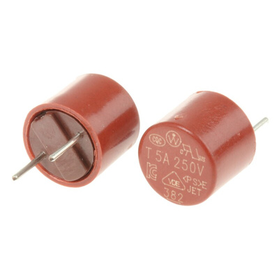 LittelfusePC Board Non Resettable Fuse, Radial 5A, 250V ac