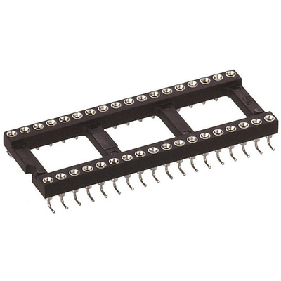 Preci-Dip 2.54mm Pitch Vertical 20 Way, SMT Turned Pin Open Frame IC Dip Socket, 1A