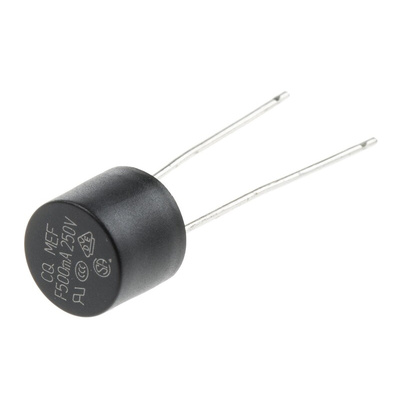 RS PROPC Board Non Resettable Fuse, Radial 500mA, 250V ac