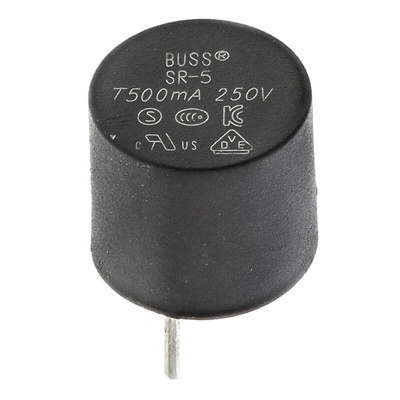 Cooper BussmannPC Board Non Resettable Fuse, Radial 500mA, 250V ac